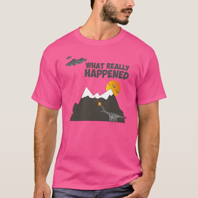 Rolig Dinosaurutplåning T-shirt (Framsida)
