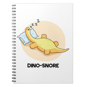 Rolig Dinosnore Sovande Dinosaur Puns Anteckningsbok