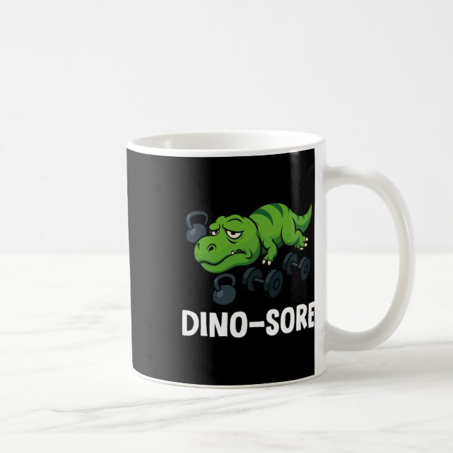 Rolig Dinosore T-rex Gympa  Kaffemugg (Höger)