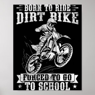 Rolig Dirt Bike-konst för pojkar flickor Motocross Poster