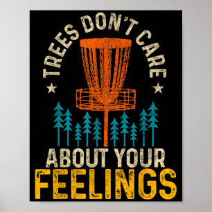 Rolig Disc Golf Kläder Co. Disc Golf Träd Bryr Sig Poster