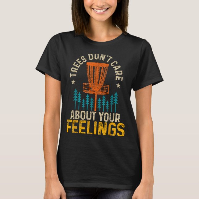 Rolig Disc Golf Kläder Co. Disc Golf Träd Bryr Sig T Shirt (Framsida)