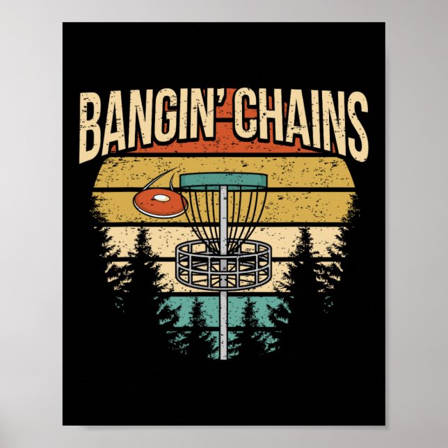 Rolig Disc Golf Spelare som säger Jag Banger Kedjo Poster (Framsidan)