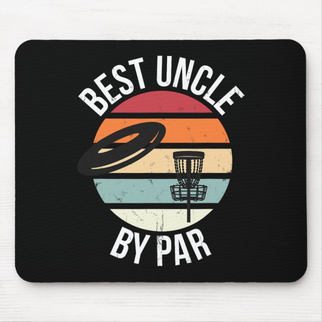Rolig Discgolf Bästa Farbror Av Par Frisbee Pappa  Musmatta (Framsidan)