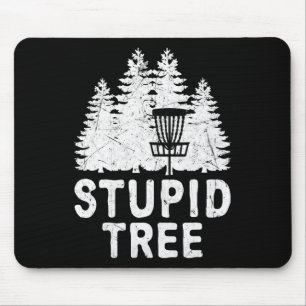 Rolig Discgolf Dumt Träd Distressed Frisbee Golf Musmatta