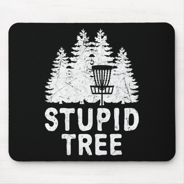 Rolig Discgolf Dumt Träd Distressed Frisbee Golf Musmatta (Framsidan)