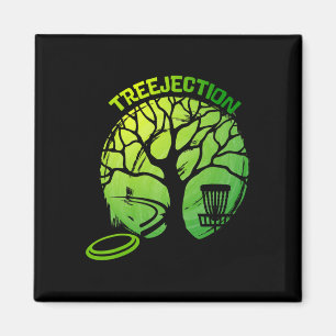 Rolig Discgolf Grafisk Träd Magnet
