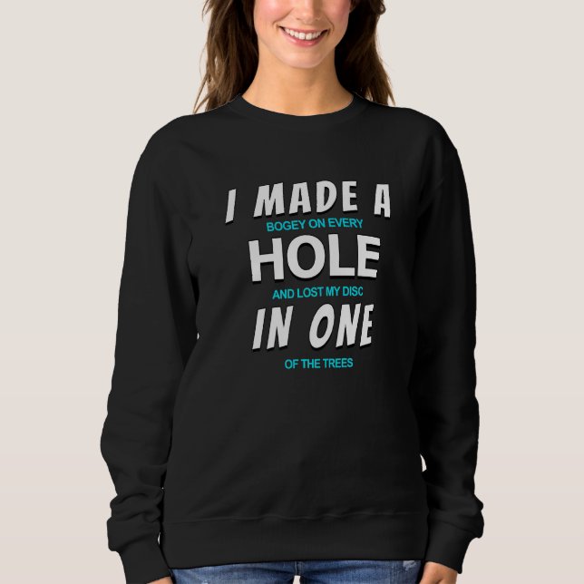 Rolig Discgolf Jag Fick En Hole In One T Shirt (Framsida)