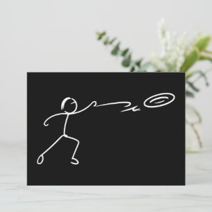 Rolig Discgolf Konst Stickman Discgolfälskare Inbjudningar