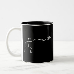 Rolig Discgolf Konst Stickman Discgolfälskare Två-Tonad Mugg