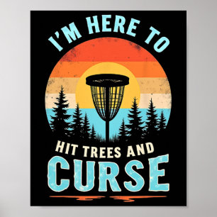 Rolig Discgolf - Retro Träffande Humor Poster
