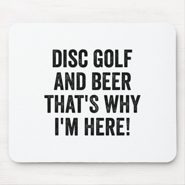 Rolig Discgolf Tröja Män Kvinnor Jag Disc Golf Och Musmatta (Framsidan)