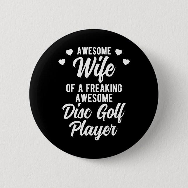 Rolig Discgolfare Make Geschenk För Discgolfspelar Knapp (Framsida)