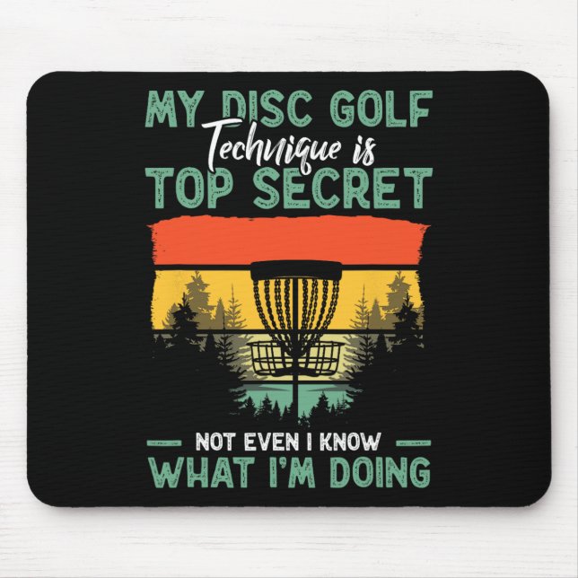 Rolig Discgolfare Min discgolfteknik är topp hemli Musmatta (Framsidan)