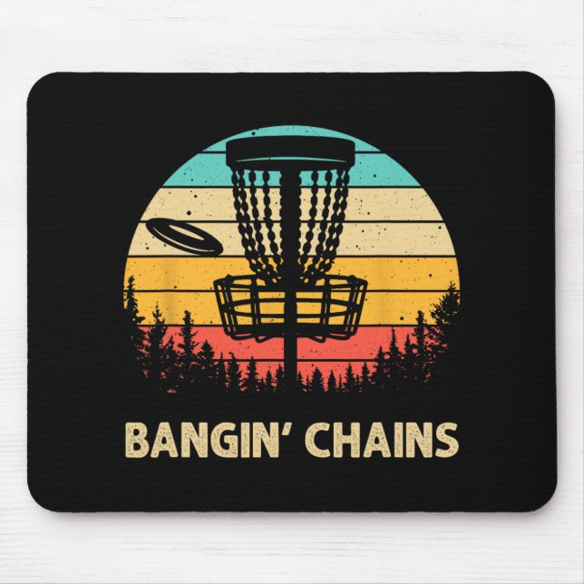 Rolig Discgolfdesign För Män Kvinnor Barn Discgolf Musmatta (Framsidan)