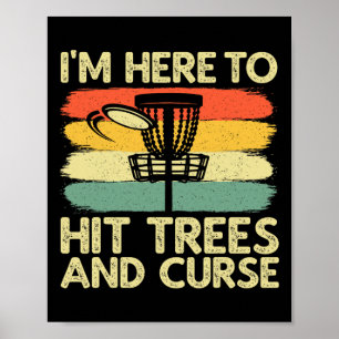 Rolig Discgolfdesign För Män Kvinnor Barn Discgolf Poster