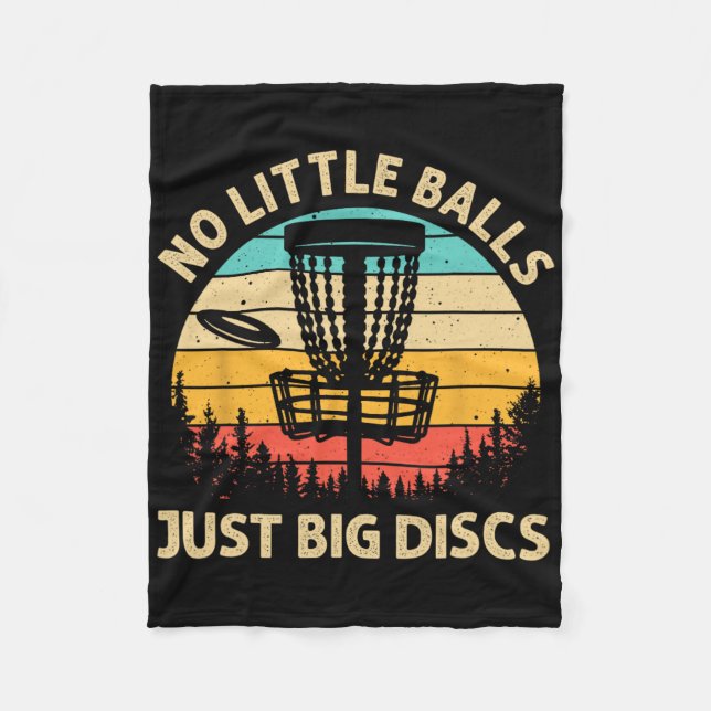 Rolig Discgolfdesign För Män Kvinnor Discgolfälska Fleecefilt (Framsidan)
