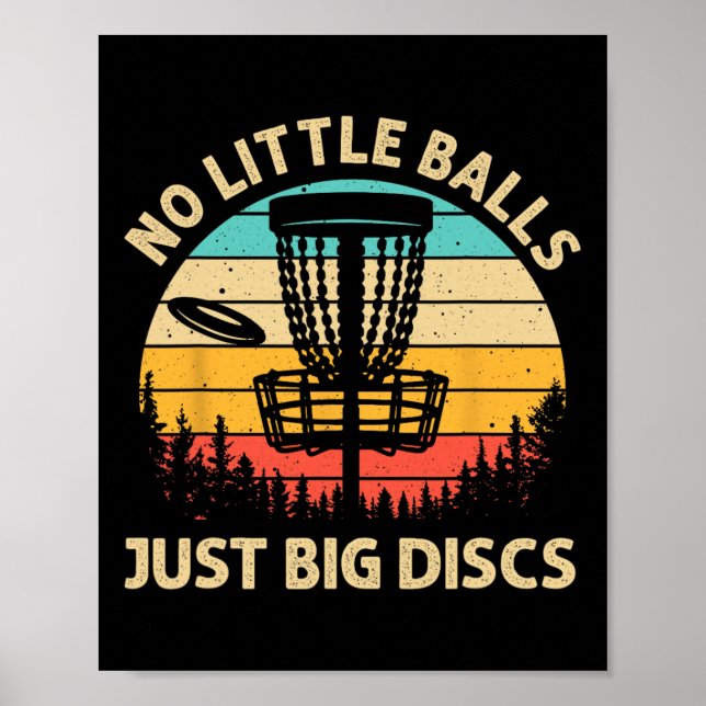 Rolig Discgolfdesign För Män Kvinnor Discgolfälska Poster (Framsidan)