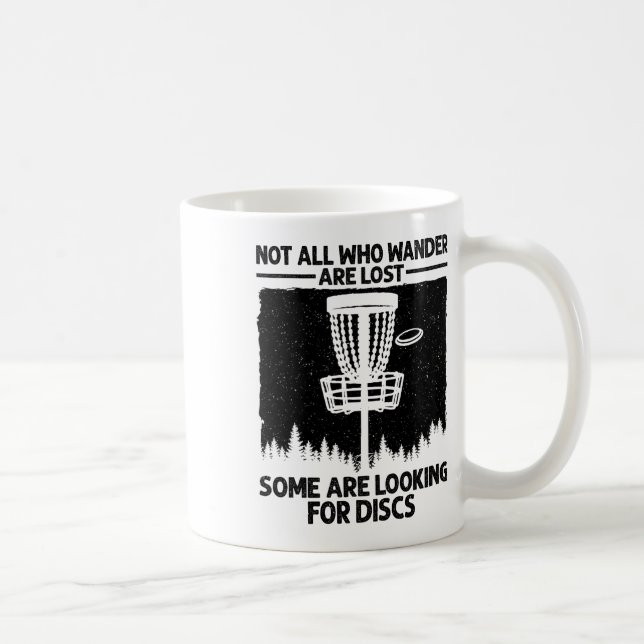 Rolig Discgolfkonst För Män Kvinnor Barn Discgolfa Kaffemugg (Höger)