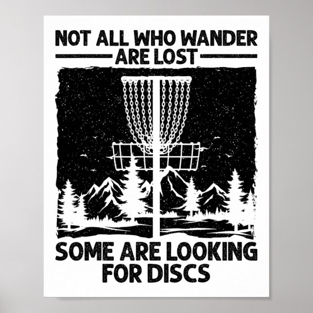 Rolig Discgolfkonst För Män Kvinnor Disc Golf Spel Poster (Framsidan)