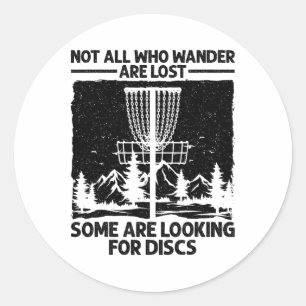 Rolig Discgolfkonst För Män Kvinnor Disc Golf Spel Runt Klistermärke