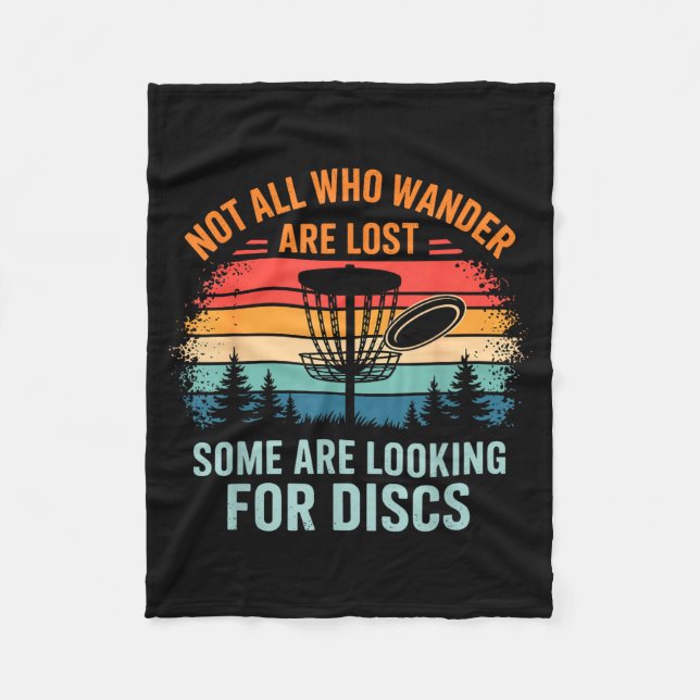 Rolig Discgolfkonst För Män Kvinnor Discgolfare Sp Fleecefilt (Framsidan)