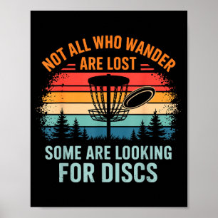 Rolig Discgolfkonst För Män Kvinnor Discgolfare Sp Poster
