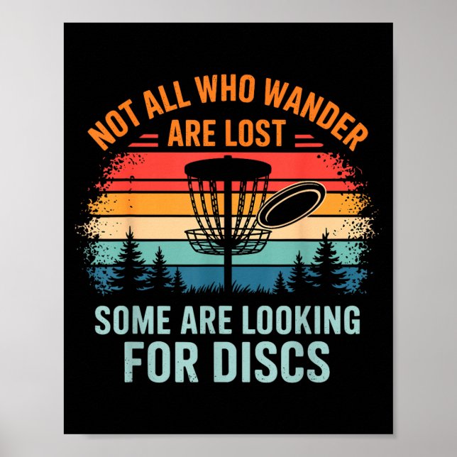 Rolig Discgolfkonst För Män Kvinnor Discgolfare Sp Poster (Framsidan)