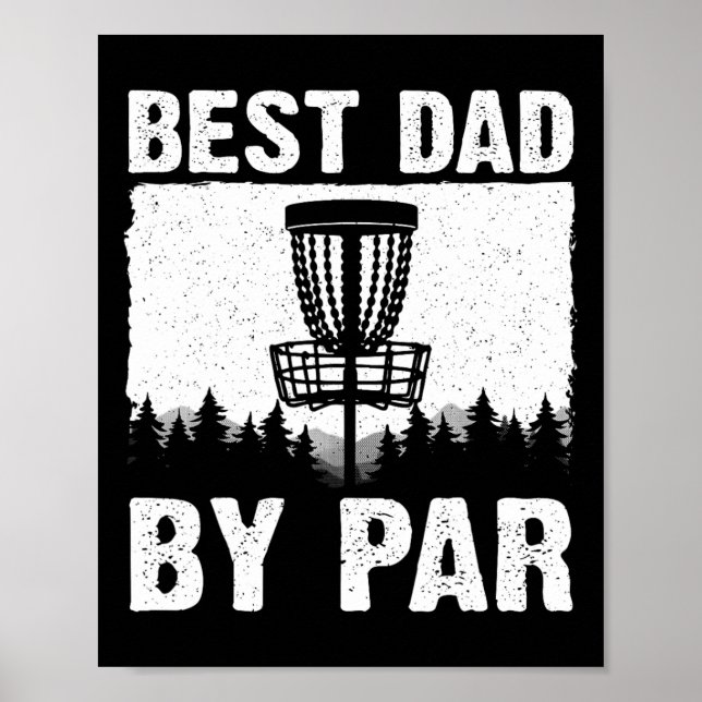 Rolig Discgolfkonst För Män Pappa Discgolfspelare  Poster (Framsidan)