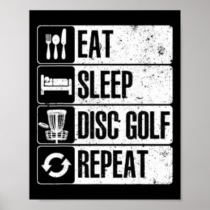 Rolig Discgolfskonst För Män Kvinnor Golfspelare D Poster