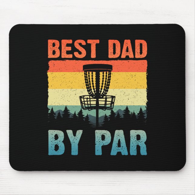 Rolig Discgolfskonst För Män Pappa Discgolfspelare Musmatta (Framsidan)