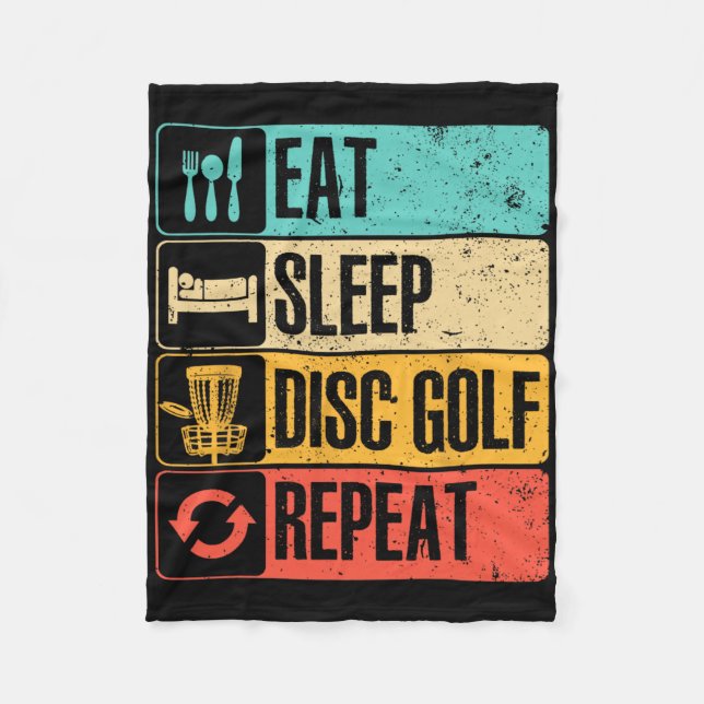 Rolig Discgolfskunst För Män Kvinnor Golfspelare D Fleecefilt (Framsidan)