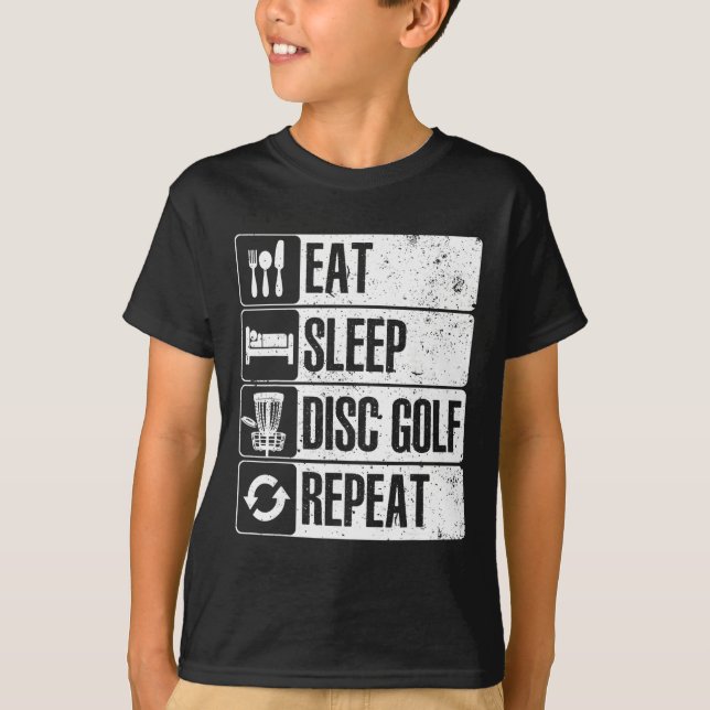 Rolig Discgolfskunst för män och kvinnor Discgolfs T Shirt (Framsida)