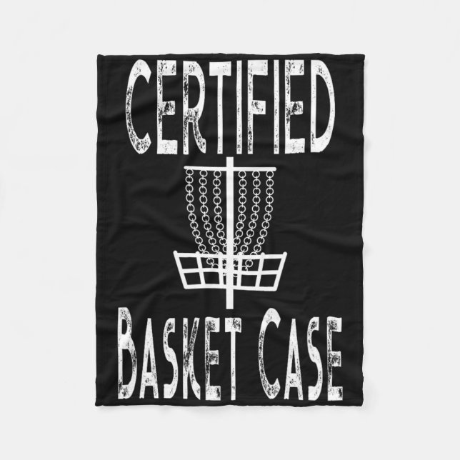 Rolig Discgolfspelare Certifierad Korgsjuka Fleecefilt (Framsidan)