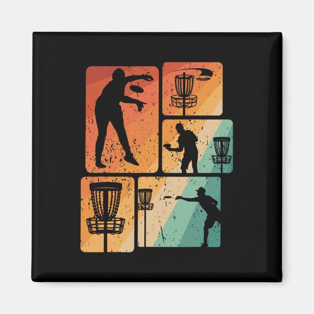 Rolig Discgolfspelare Cool Flygande Disk Sport Ent Magnet (Framsidan)