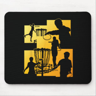 Rolig Discgolfspelare Cool Flygande Disk Sport Ent Musmatta