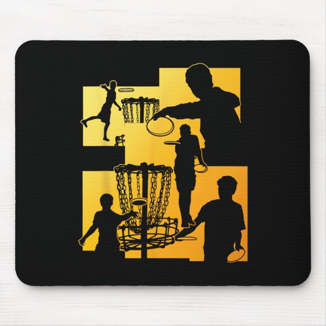 Rolig Discgolfspelare Cool Flygande Disk Sport Ent Musmatta (Framsidan)