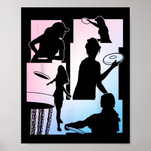 Rolig Discgolfspelare Cool Flygande Disk Sport Ent Poster
