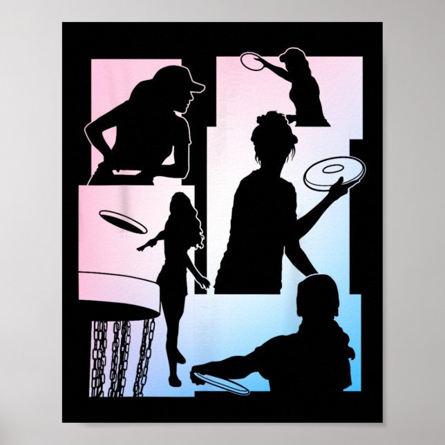 Rolig Discgolfspelare Cool Flygande Disk Sport Ent Poster (Framsidan)