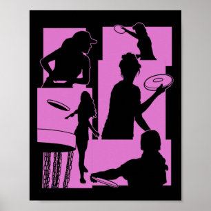 Rolig Discgolfspelare Cool Flygande Disk Sport Ent Poster