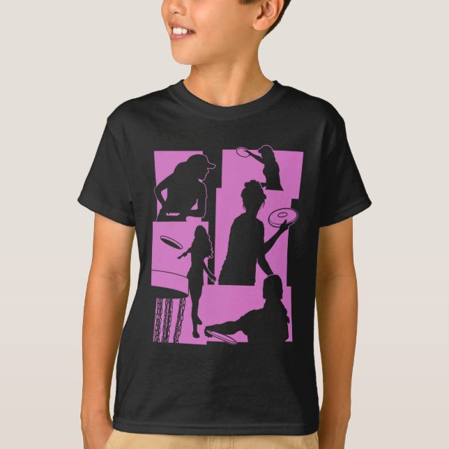 Rolig Discgolfspelare Cool Flygande Disk Sport Ent T Shirt (Framsida)