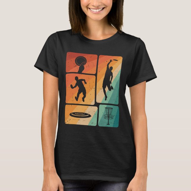 Rolig Discgolfspelare Cool Flygande Disk Sport Ent T Shirt (Framsida)