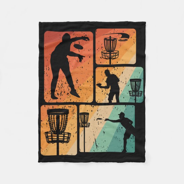 Rolig Discgolfspelare Cool Flygande Disk Sport Und Fleecefilt (Framsidan)
