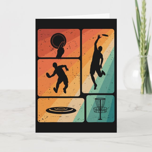 Rolig Discgolfspelare Cool Flygande Disk Sport Und Kort (Framsida)