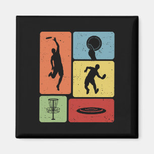 Rolig Discgolfspelare Cool Flygande Disk Sport Und Magnet