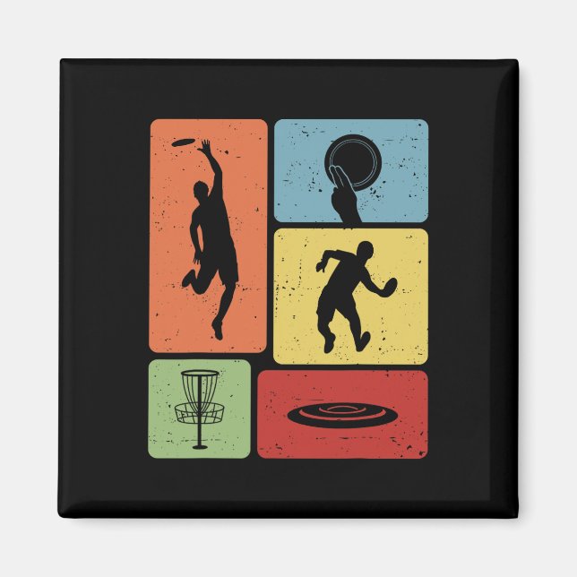 Rolig Discgolfspelare Cool Flygande Disk Sport Und Magnet (Framsidan)