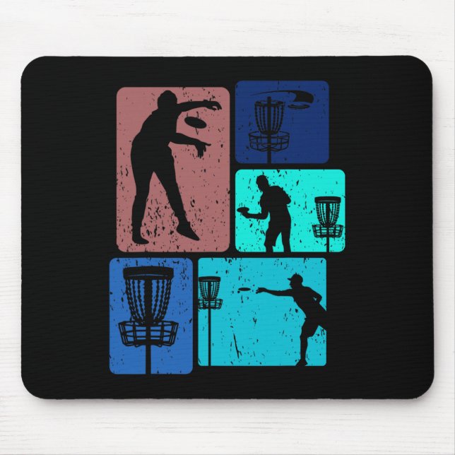 Rolig Discgolfspelare Cool Flygande Disk Sport Und Musmatta (Framsidan)