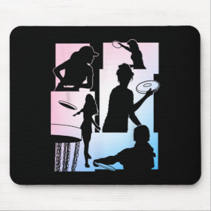 Rolig Discgolfspelare Cool Flygande Disk Sport Und Musmatta