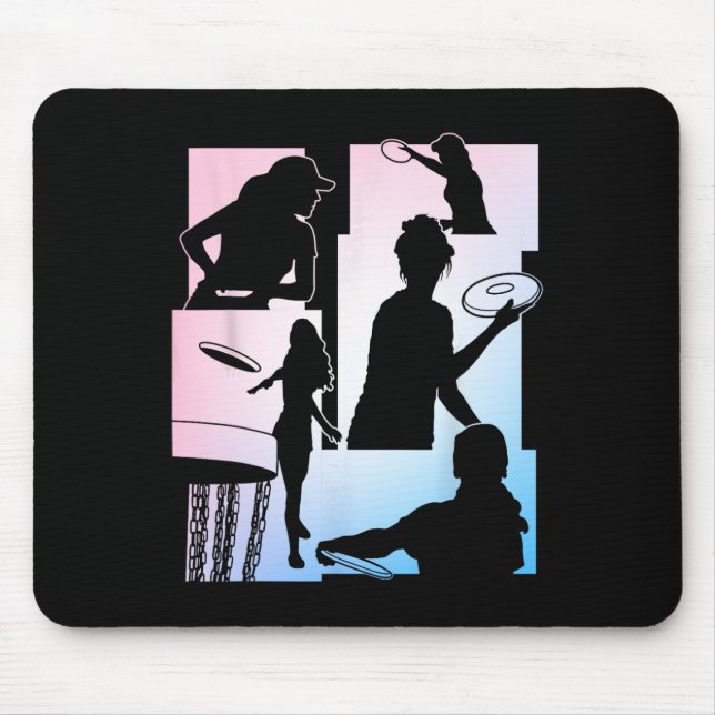 Rolig Discgolfspelare Cool Flygande Disk Sport Und Musmatta (Framsidan)