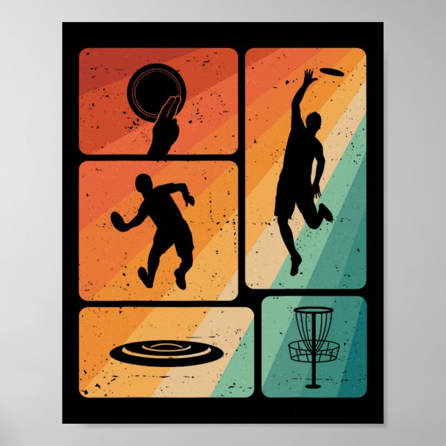 Rolig Discgolfspelare Cool Flygande Disk Sport Und Poster (Framsidan)